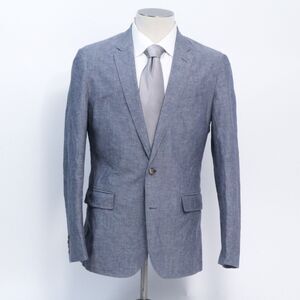 J.Crew Somelos Ludlow Silk/Cotton Men's Unstructured Steele Blue Blazer Size 40R
